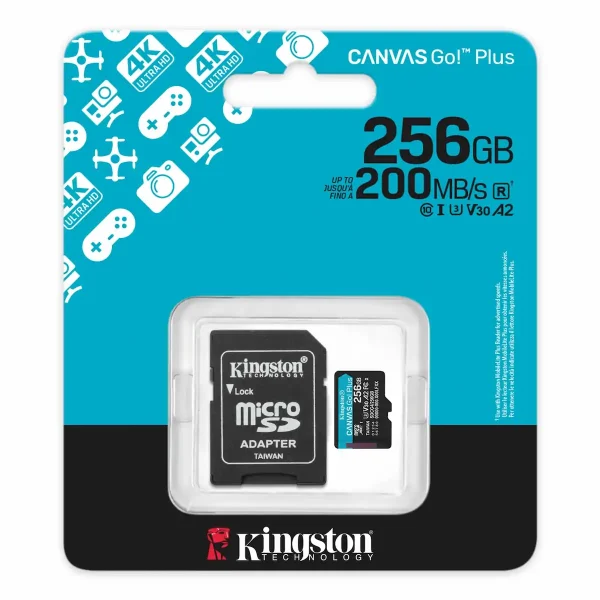 Canvas Go! Plus 256 GB microSD Speicherkarte mit Verpackung